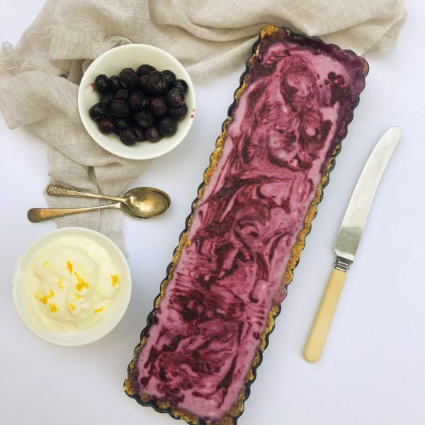 Fit Fusion Hacks Blueberry Swirl tart - Eat Well NZ