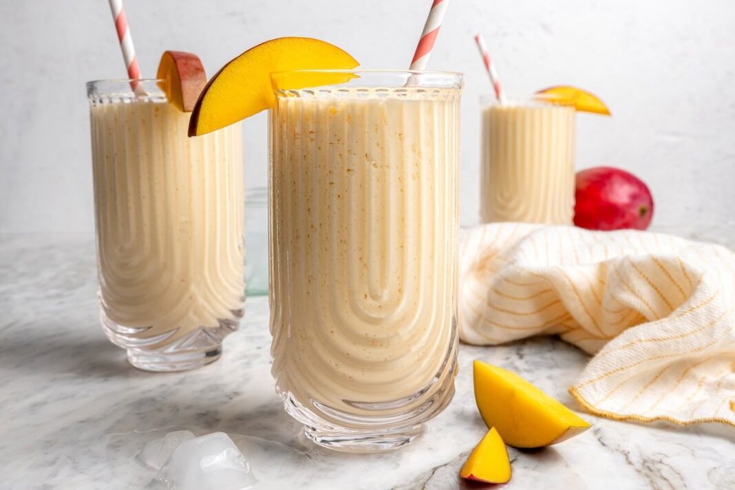 Fit Fusion Hacks Mango Lassi (Easy High Protein Snack)