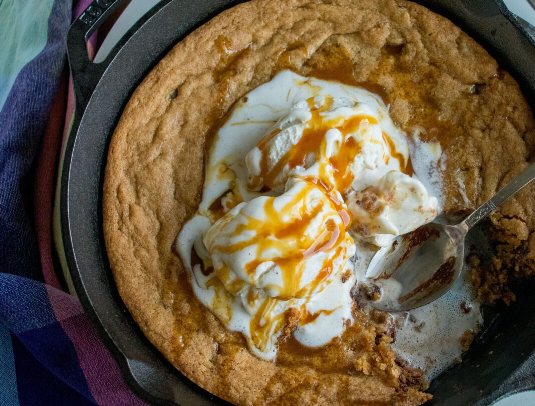 Fit Fusion Hacks Peanut Butter Chocolate Chip Skillet Cookie