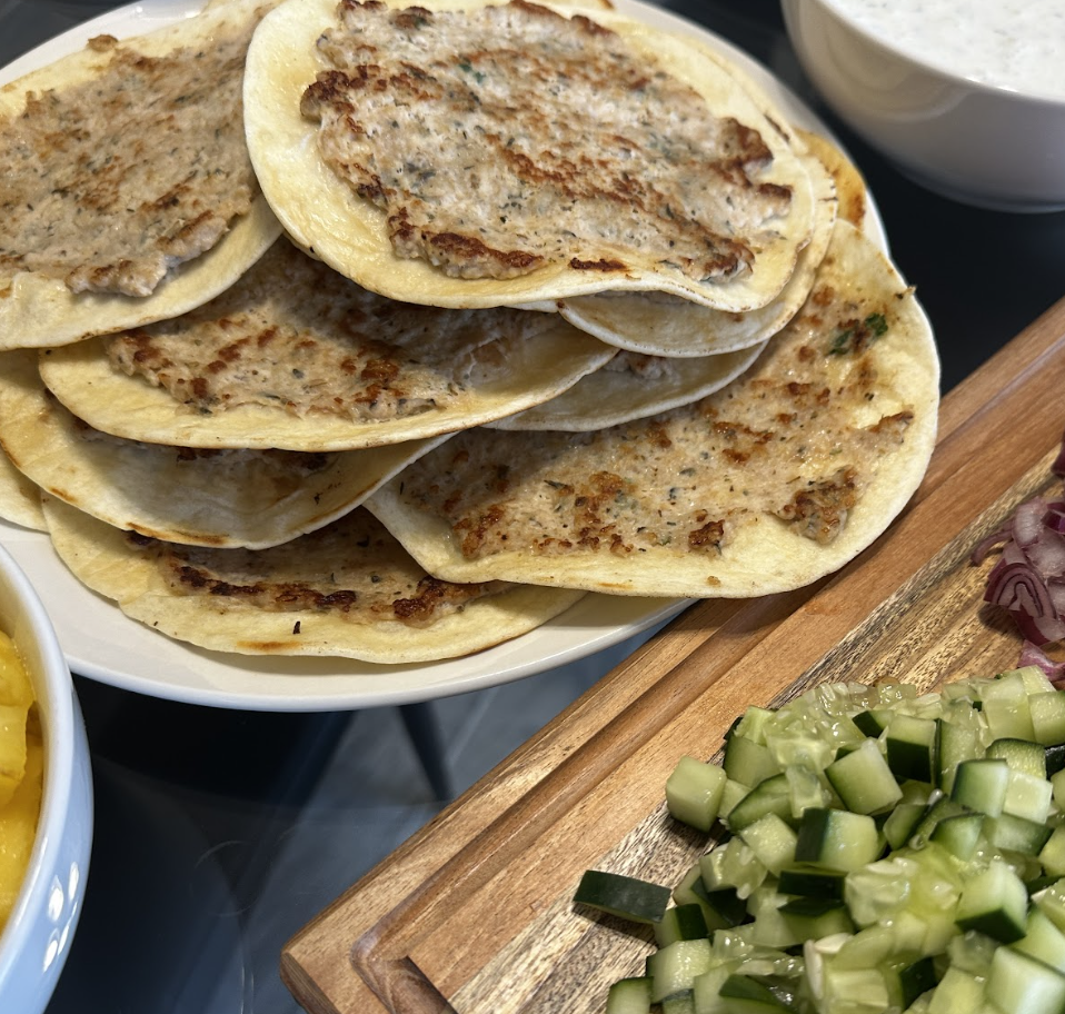 Fit Fusion Hacks Smashed Chicken Gyro Tacos - SHK