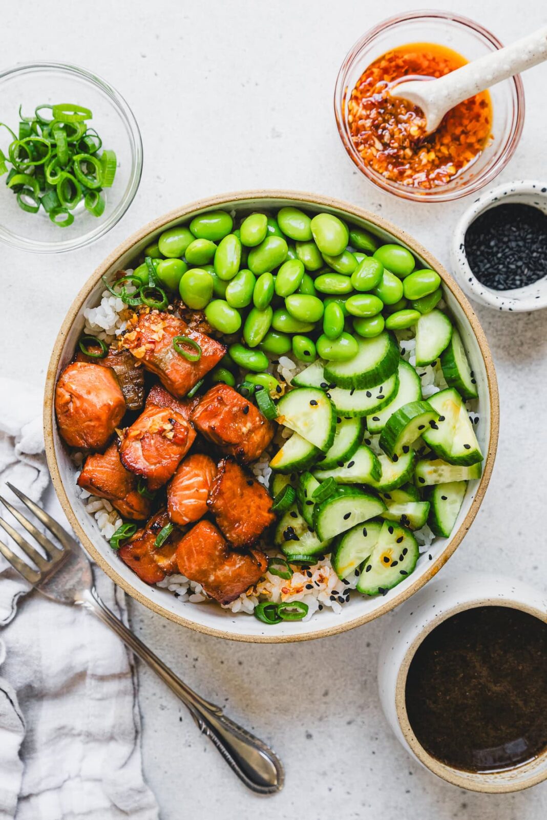 Fit Fusion Hacks Teriyaki Salmon Bowl (Air Fryer or Oven)