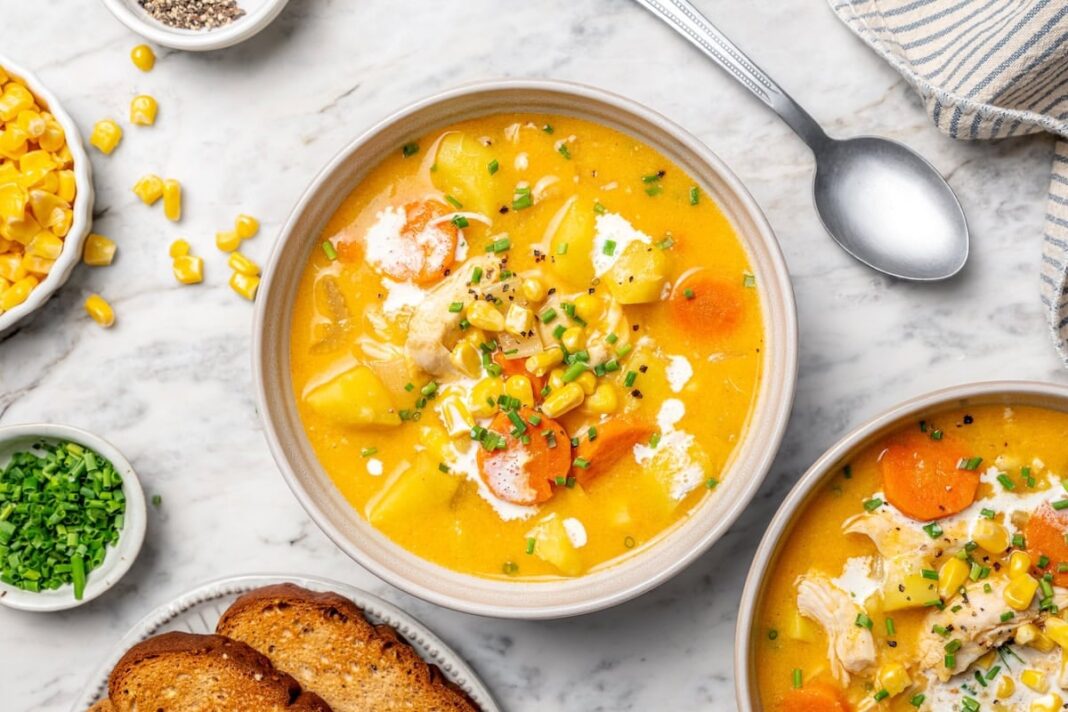 Fit Fusion Hacks Chicken Corn Chowder | Skinnytaste