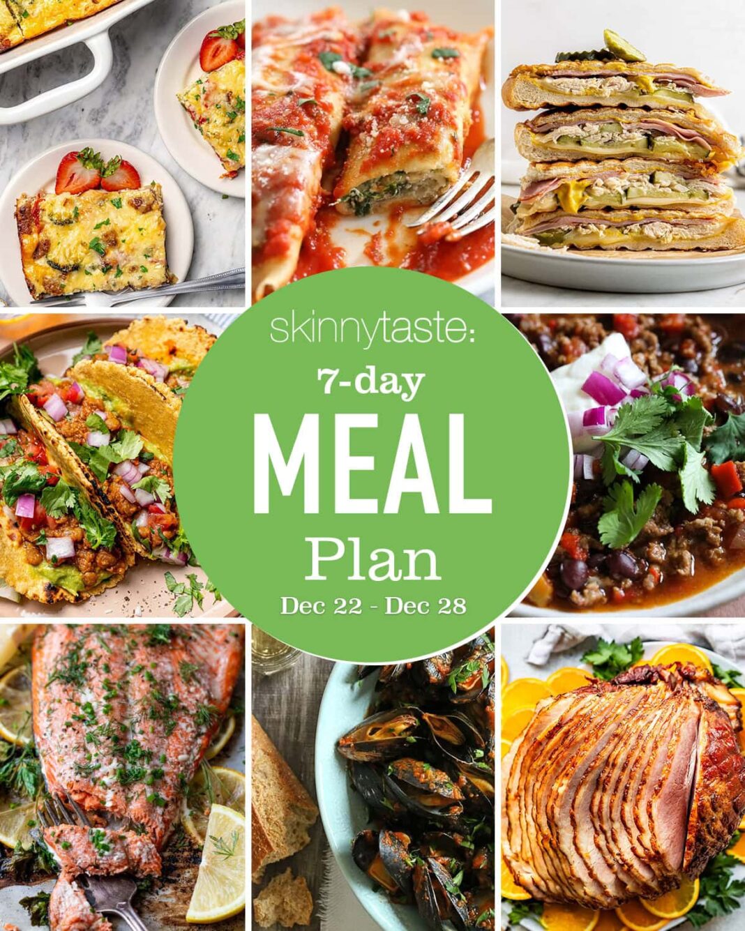Fit Fusion Hacks Free 7 Day Healthy Meal Plan (Dec. 22-28)