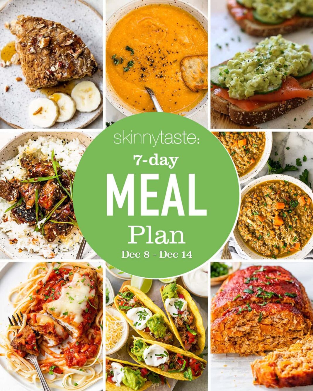 Fit Fusion Hacks Free 7 Day Healthy Meal Plan (Dec. 8-14)