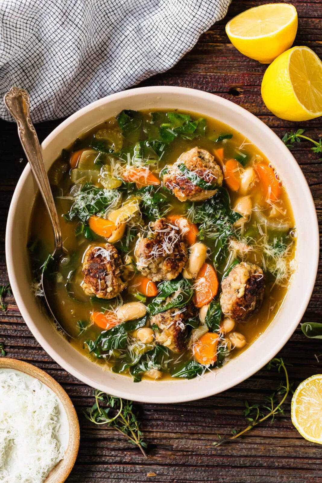 Fit Fusion Hacks Tuscan White Bean Soup with Meatballs (High-Protein, High-Fiber)