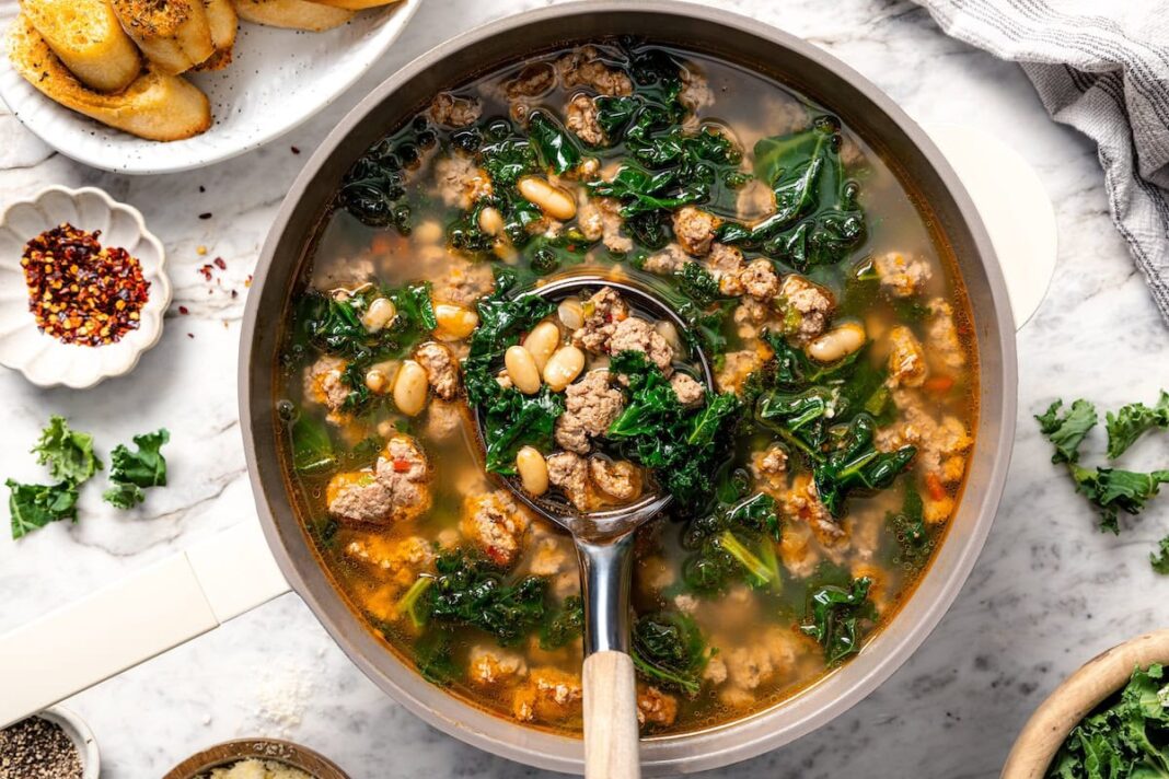 Fit Fusion Hacks White Bean Soup With Sausage (High-Protein)